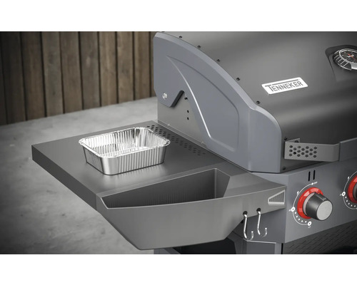 Tenneker Grill med sidobord och aluminiumskål
