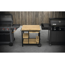 Grillvagn TENNEKER trä metall med hjul