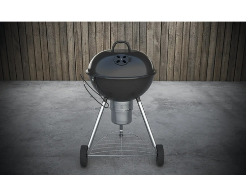 Klotgrill med lock och hjul