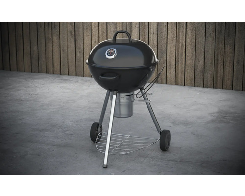 Klotgrill med locktermometer och förvaringsgaller