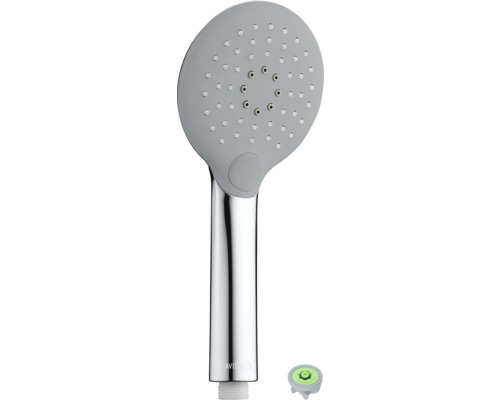 Handdusch med runt duschhuvud