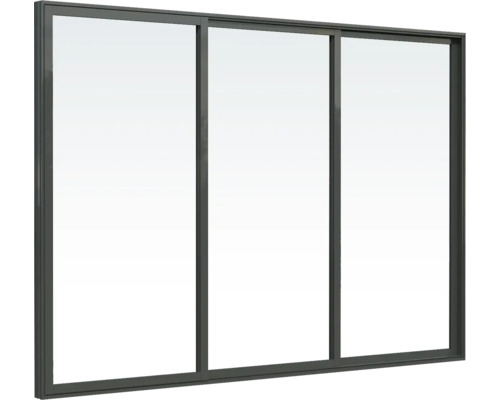 Tredelade skjutfönster med ram