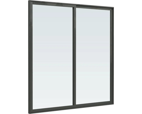 Skjutdörr med två vingar och ram