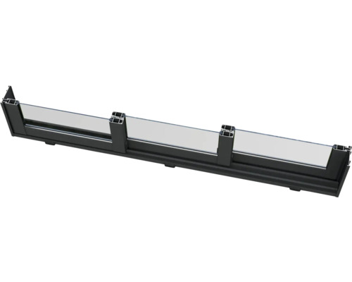 Vindruta i glas med aluminiumram