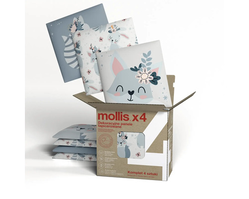 Dekorativa väggpaneler med djurmotiv i kartong, 4-pack