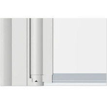 Detaljvy av duschkabin med duschvägg och profil