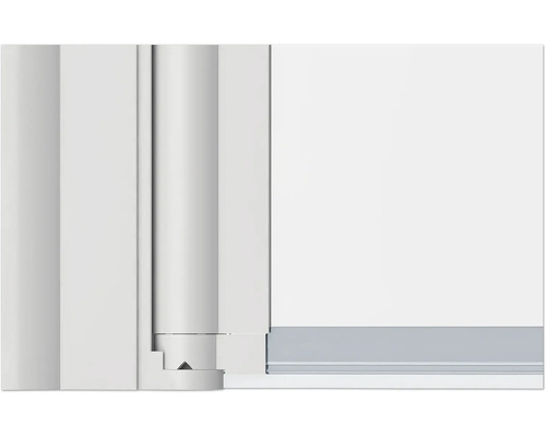 Detaljvy av duschkabin med duschvägg och profil