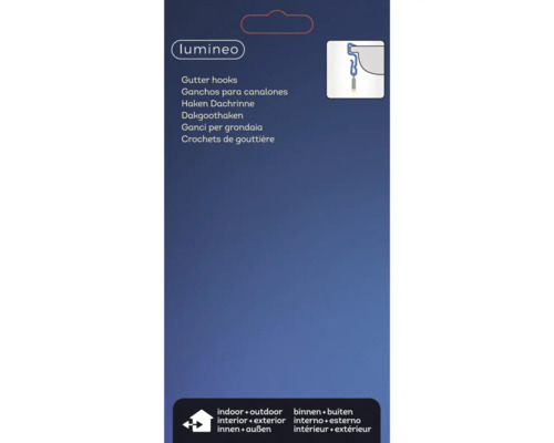 Lumineo hängrännekrokar förpackning för inom- och utomhusbruk