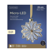 Micro LED dekorationslampa i stjärnform batteridriven för inomhusbruk