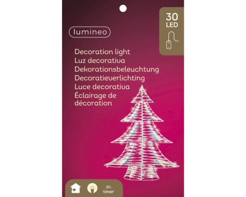 Lumineo dekorationsbelysning i form av en julgran med 30 lysdioder