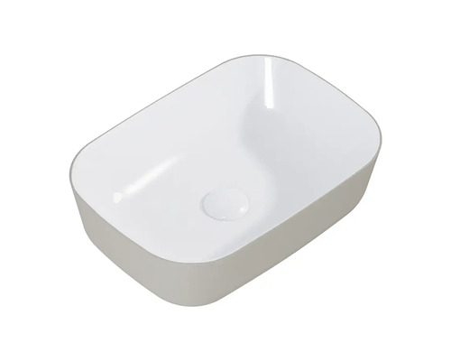 Rektangulär tvättställsskål av keramik