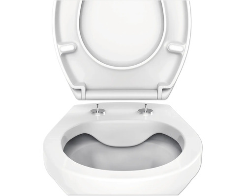 Toalettsits med öppet lock