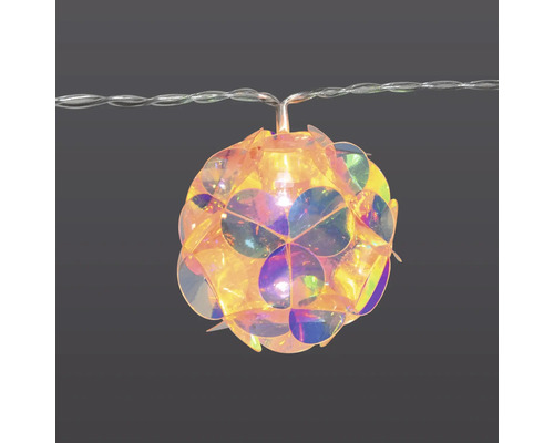 Ljusslinga med sfäriska lampskärmar