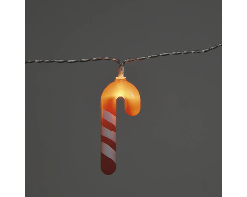 Ljusslinga med polkagris-motiv för juldekoration