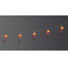 Julgransbelysning med polkagrisar för juldekoration