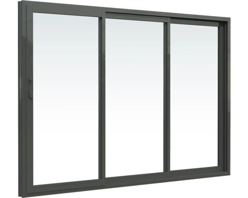 Tredelade skjutbara fönster med ram
