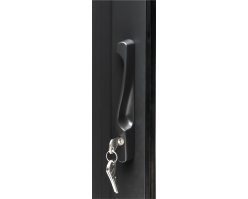 Dörrhandtag med nyckel i låset