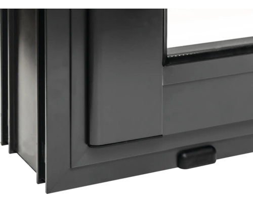 Detaljvy av ett fönster med ram