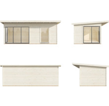 Attefallshus PALMAKO Andrea 17,1m² Slide Plus vit/transparent
