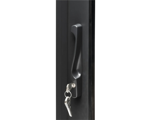 Dörrhandtag med nyckel i låset