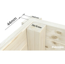 Attefallshus PALMAKO Andrea 17,1+7,9m² Slide Plus vit/transparent