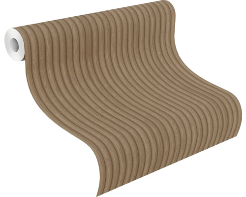 Tapetrulle med träutseende