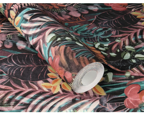 Tapetrulle med blommönster