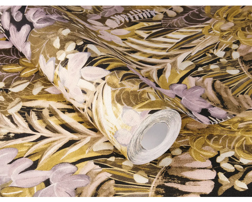 Rulle vinyltapet med bladmönster