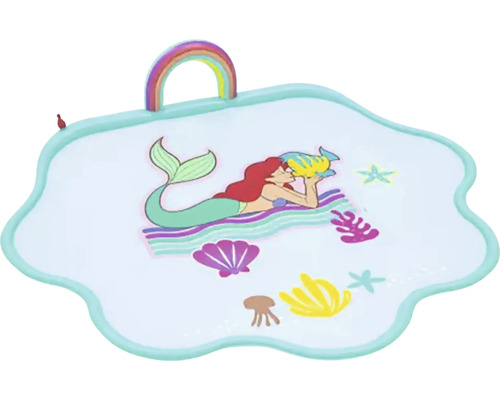 Vattenlekmatta med sjöjungfrumotiv och regnbågshandtag