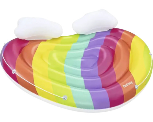 Uppblåsbar regnbågsö med molnkuddar från Bestway