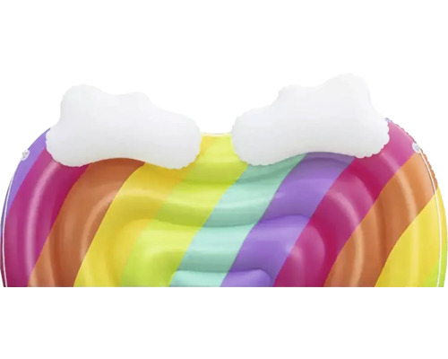 Uppblåsbar regnbågs vattenrutschkana med moln för barn