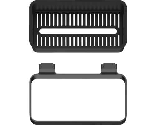 Svart duschkorg för väggmontering