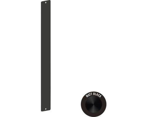 Mattsvart dörrhandtag med monteringstillbehör