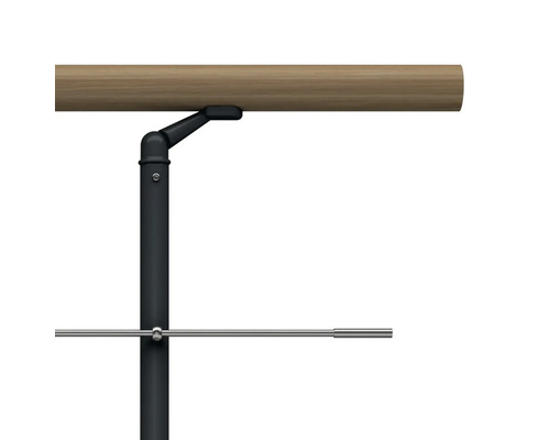 Balettstång med trästång och metallstöd