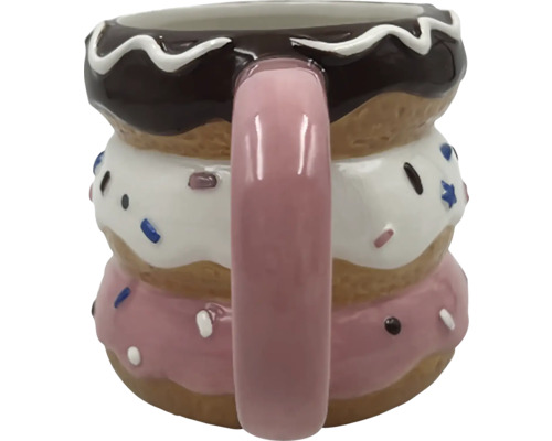 Mugg i form av tre staplade munkar med handtag