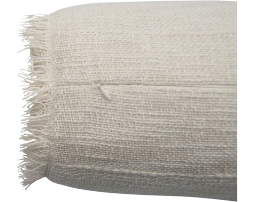 Prydnadskudde med fransar och dragkedja