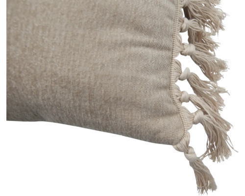 Prydnadskudde med fransar