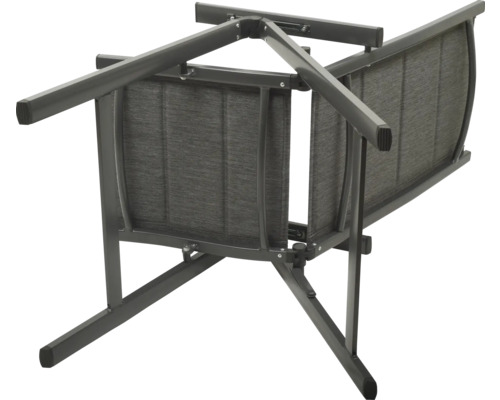 Ihopfälld trädgårdsstol med textilklädsel