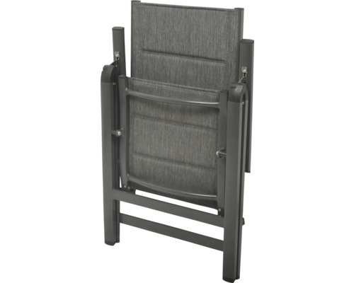 Hopfälld trädgårdsstol i aluminium och textil