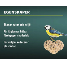 Egenskaper för fågelfoder med blåmes