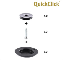 QuickClick glidande element monteringssats med skruvar
