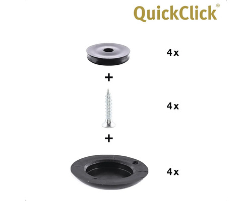 QuickClick glidande element monteringssats med skruvar