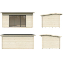 Friggebod PALMAKO Ines 13,7m² Slide vit/transparent