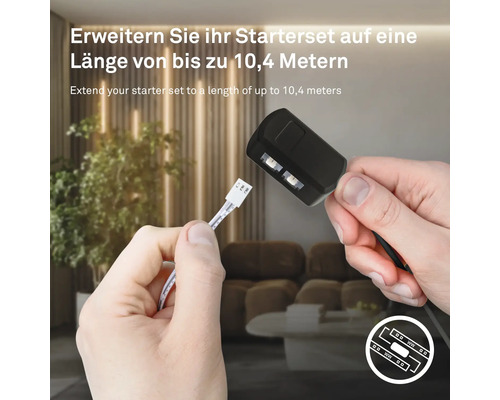 Förlängningskabel för LED-strips för att utöka startpaketet till upp till 10,4 meter