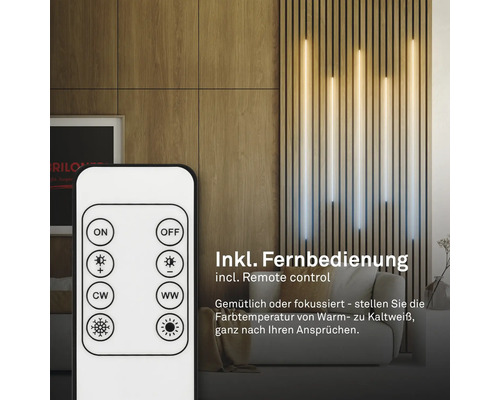 Fjärrkontroll för ljusstyrning i vardagsrummet