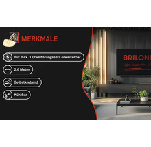 LED-remsfunktioner: upp till 3 expansionssatser möjliga, 2,6 meter, självhäftande, förkortningsbar