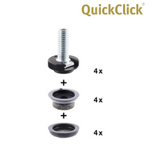 QuickClick möbelglidset med skruv, insats och glidyta