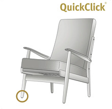Fåtölj med QuickClick glid för enkel montering