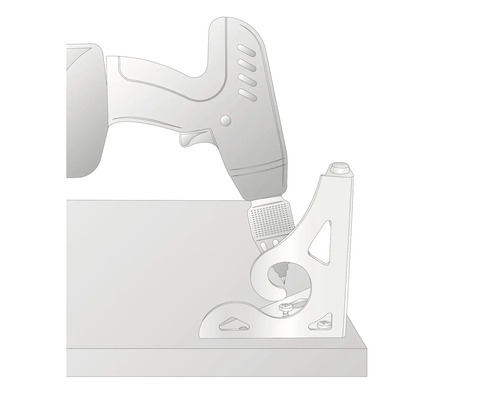 Borrmaskin med borrfixtur för att borra hål i arbetsstycken