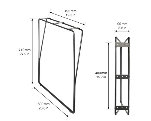 Dimensioner för ett bordsben